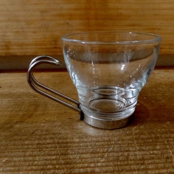 Bormioli Rocco Verdi Espresso Cup With Stainless Steel Handle, Set of 4 - Picture 8 of 9